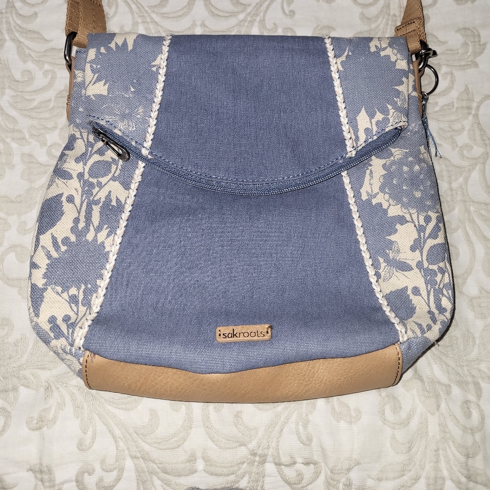 Eco NWOT Sakroot Vegan artisan eco-friendly foldover bag